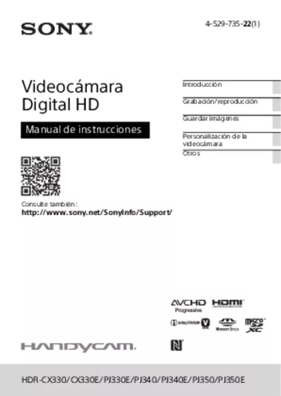 Mode d'emploi SONY HDR-CX330