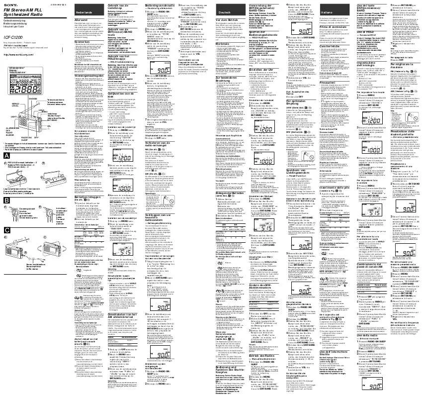 Mode d'emploi SONY ICF-C1200