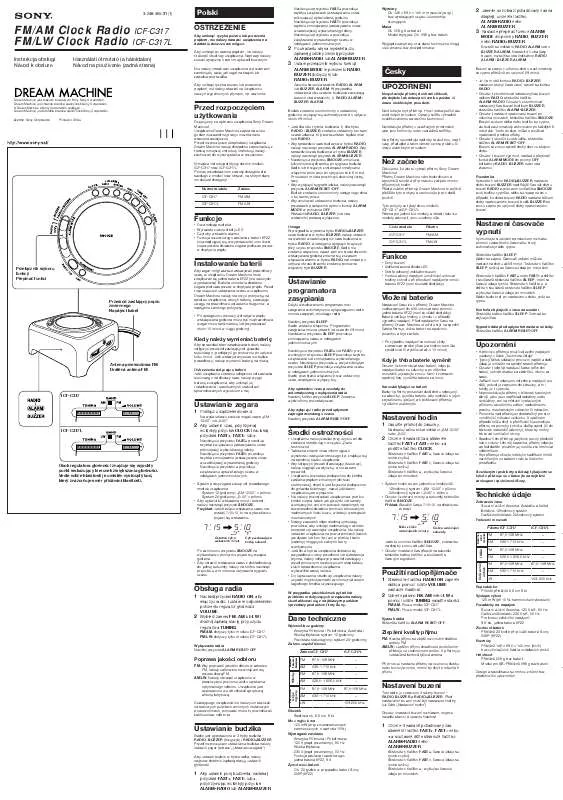 Mode d'emploi SONY ICF-C317L