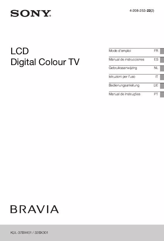 Mode d'emploi SONY KDL-32BX301