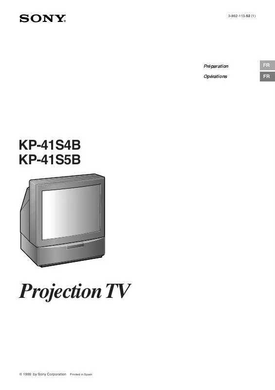 Mode d'emploi SONY KP-41S5B