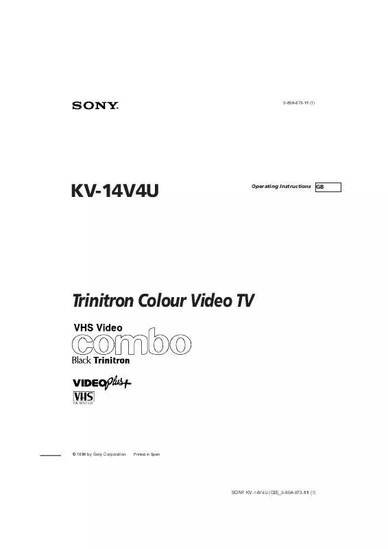 Mode d'emploi SONY KV-14V4U