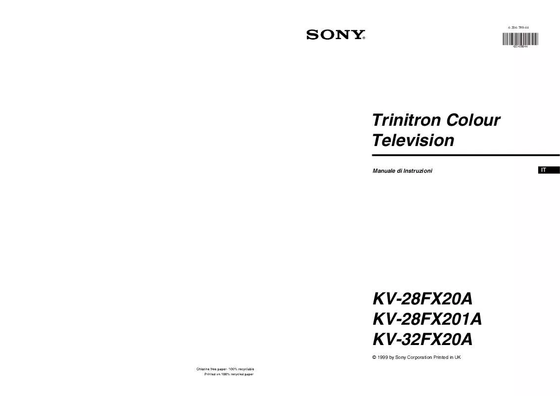 Mode d'emploi SONY KV-32FX20A