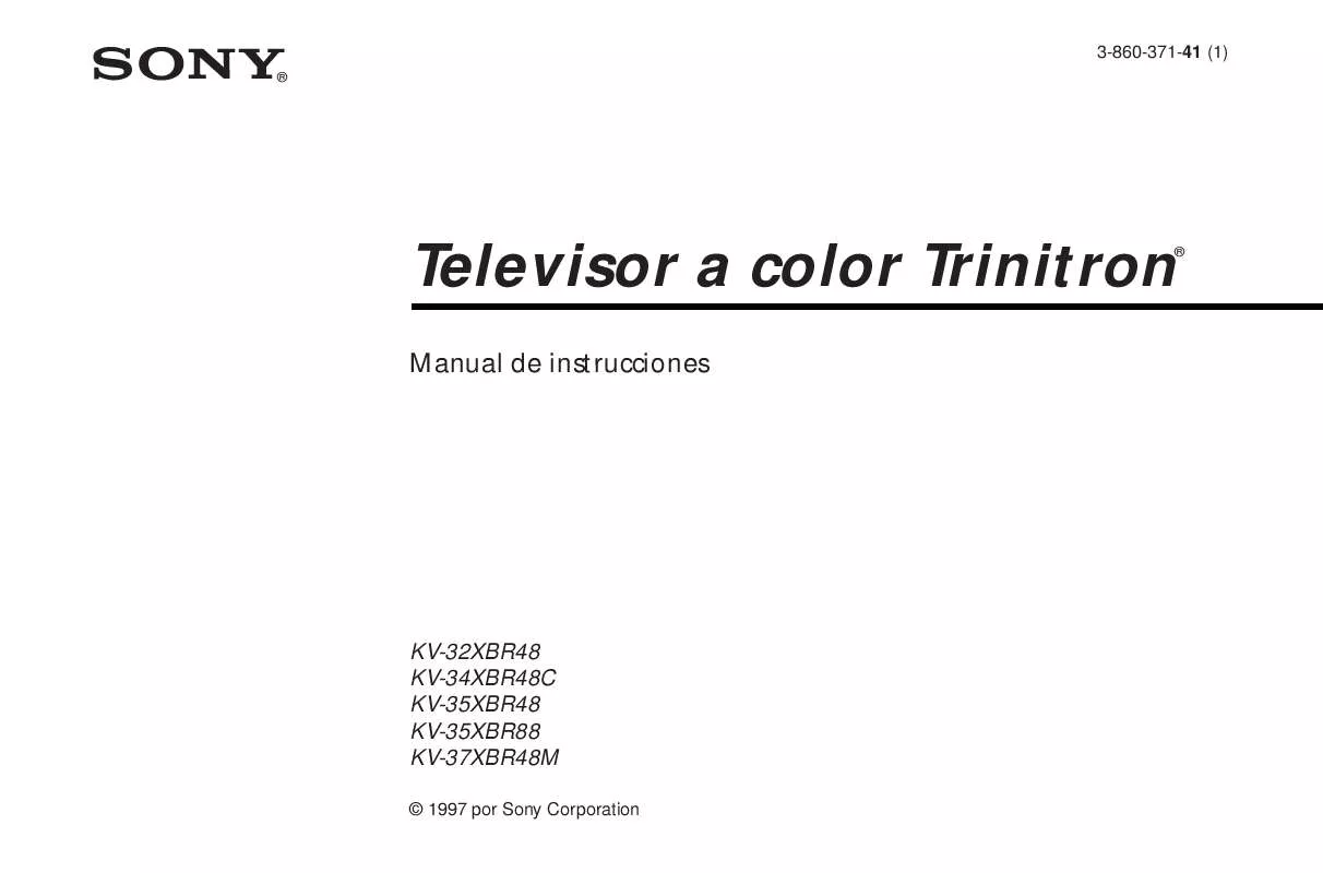 Mode d'emploi SONY KV-32XBR48