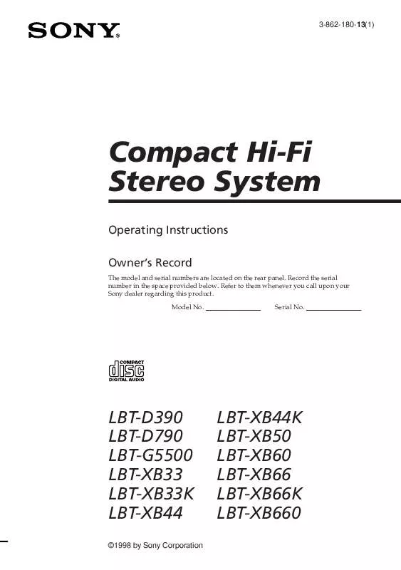 Mode d'emploi SONY LBT-D790