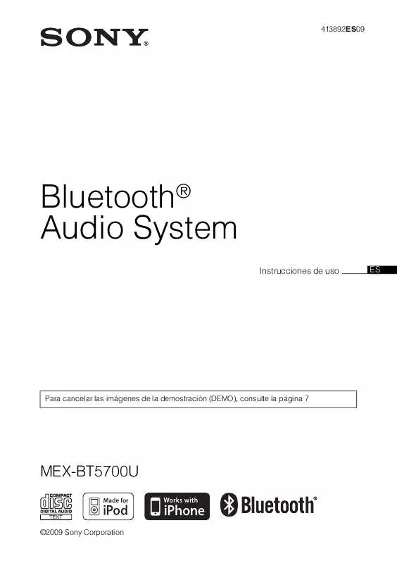 Mode d'emploi SONY MEX-BT5700U