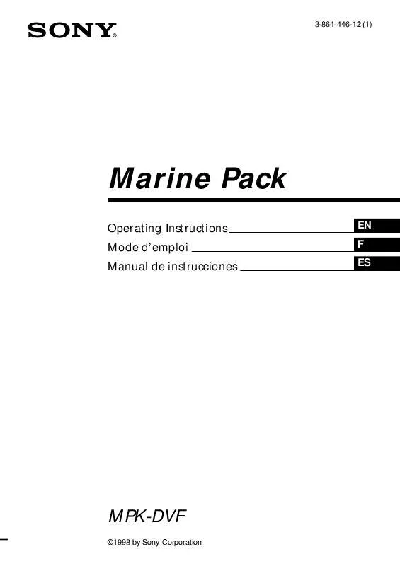 Mode d'emploi SONY MPK-DVF