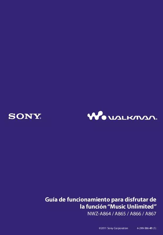 Mode d'emploi SONY NWZ-A866