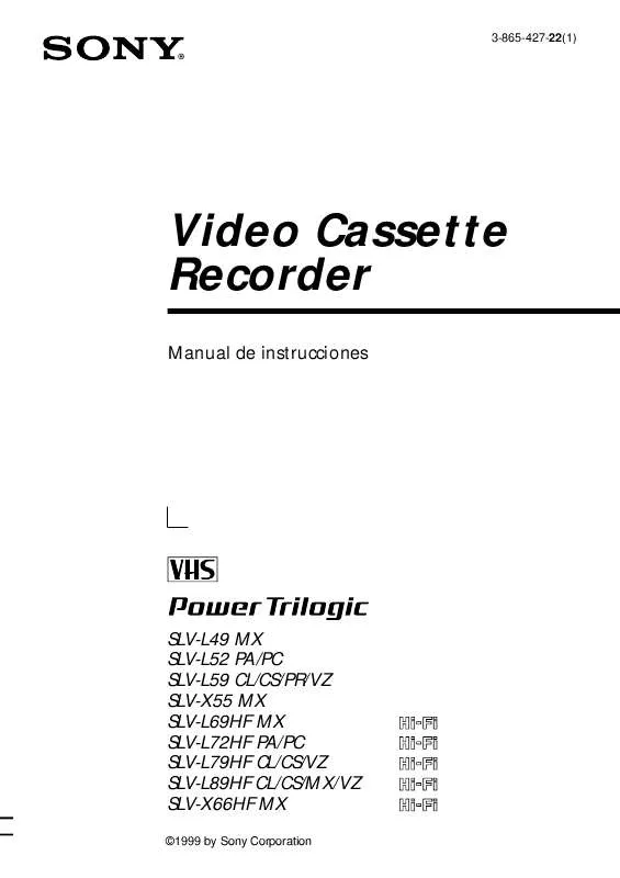 Mode d'emploi SONY SLV-L49