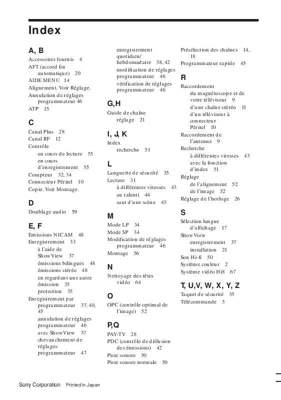 Mode d'emploi SONY SLV-T2000B