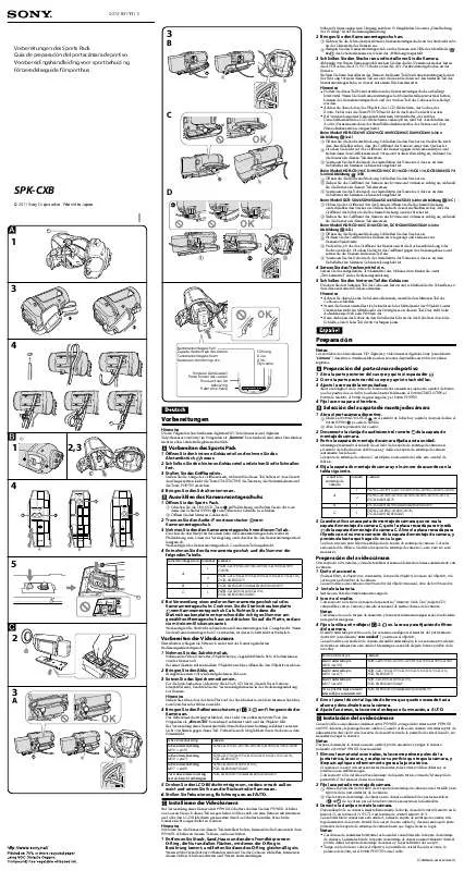 Mode d'emploi SONY SPK-CXB