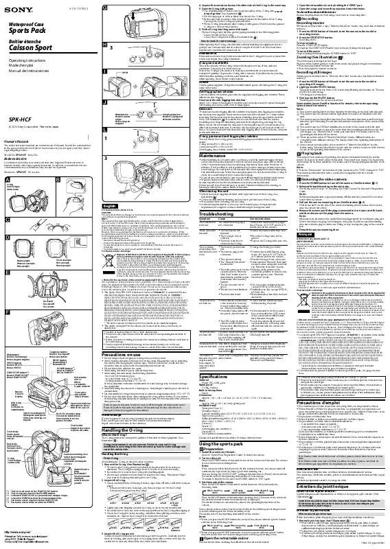 Mode d'emploi SONY SPK-HCF