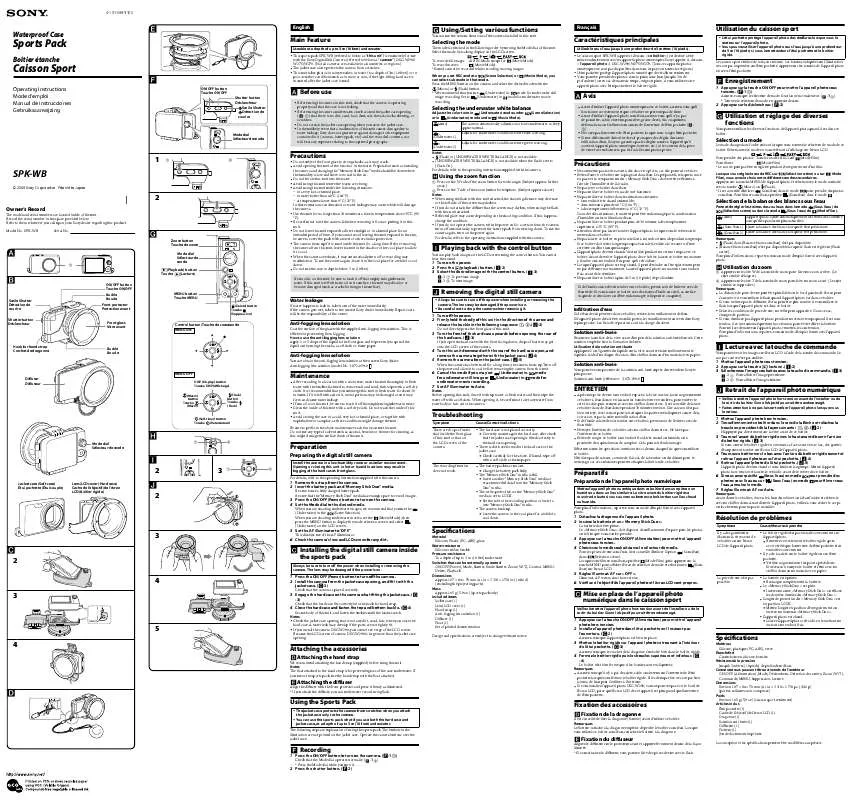 Mode d'emploi SONY SPK-WB