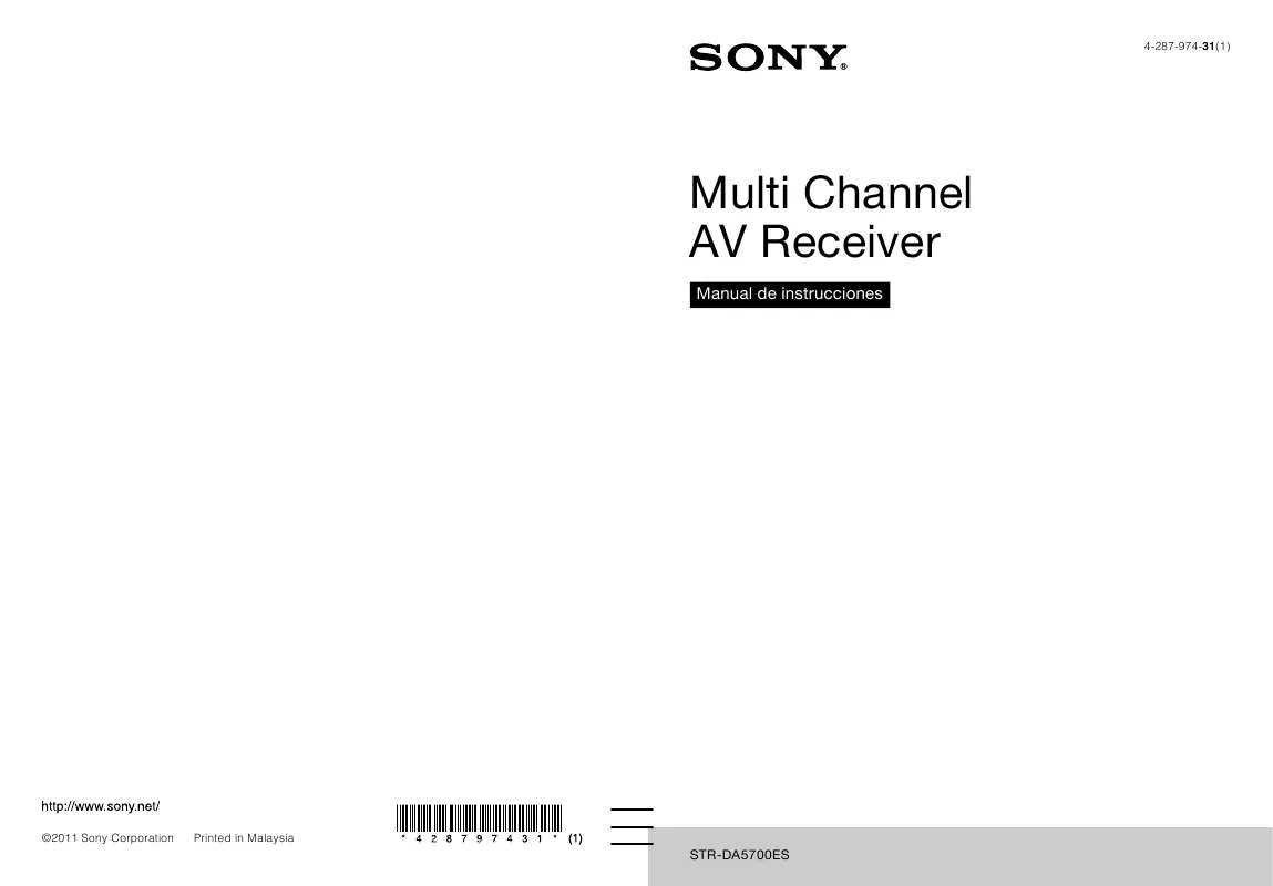 Mode d'emploi SONY STR-DA5700ES