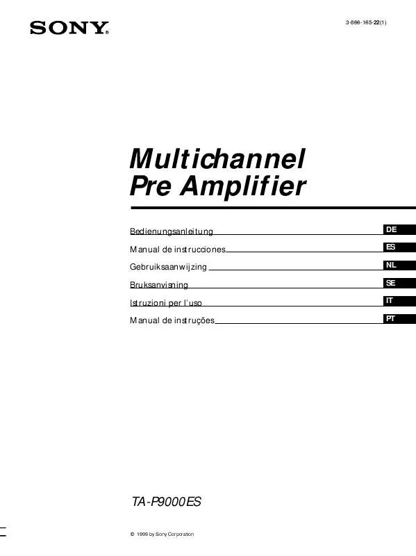 Mode d'emploi SONY TA-P9000ES