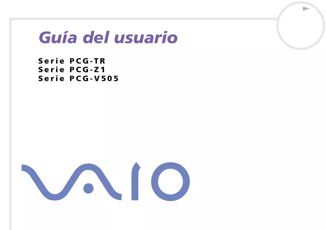 Mode d'emploi SONY VAIO PCG-TR2MP