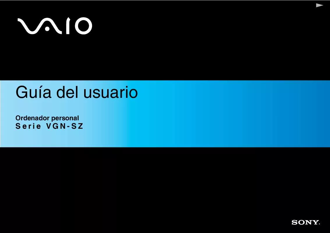 Mode d'emploi SONY VAIO VGN-SZ1XRP