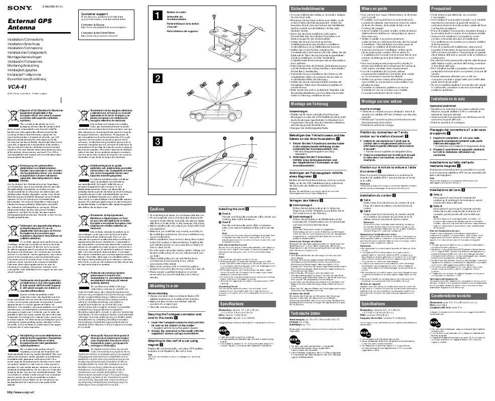 Mode d'emploi SONY VCA-41