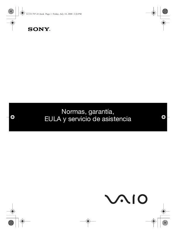 Mode d'emploi SONY VGC-RT1SRU