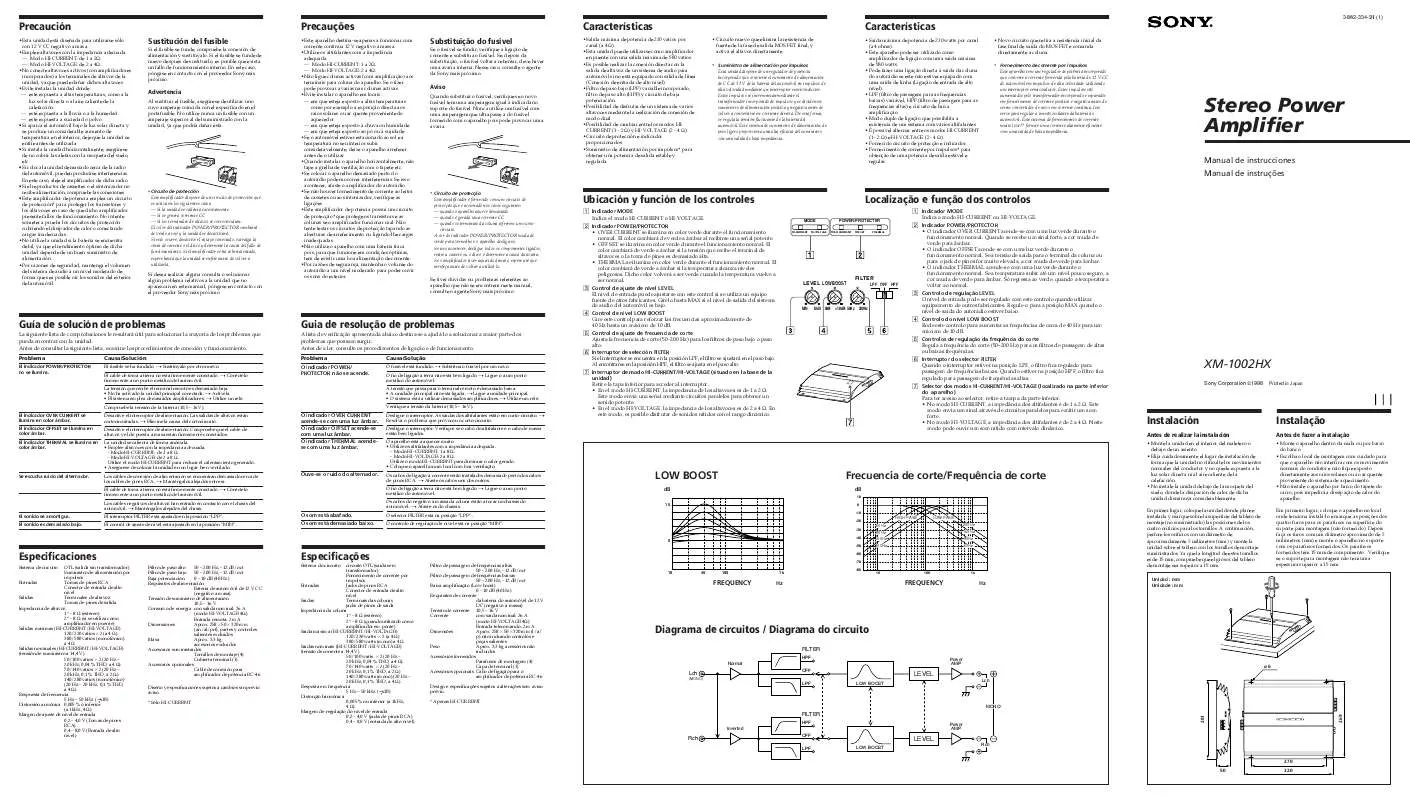 Mode d'emploi SONY XM1002-HX