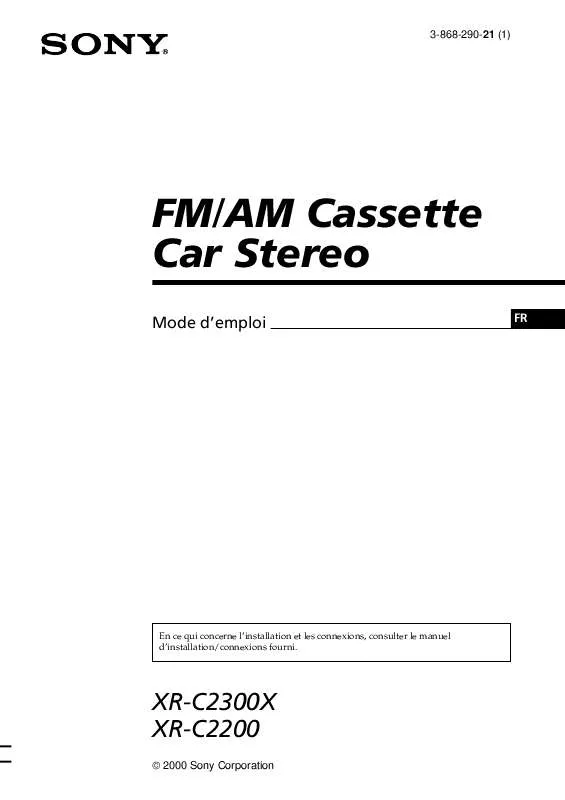 Mode d'emploi SONY XR-C2300X