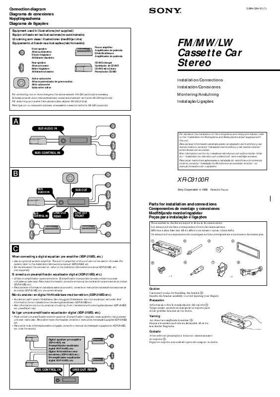 Mode d'emploi SONY XR-C9100R