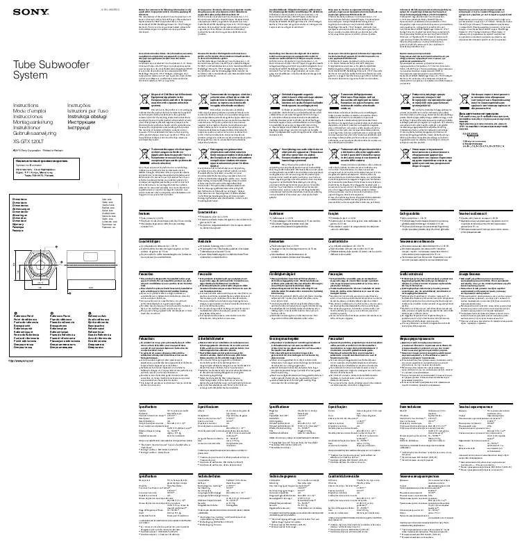 Mode d'emploi SONY XS-GTX120LT