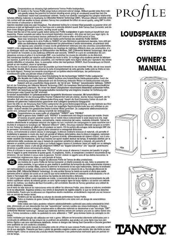 Mode d'emploi TANNOY PROFILE 632