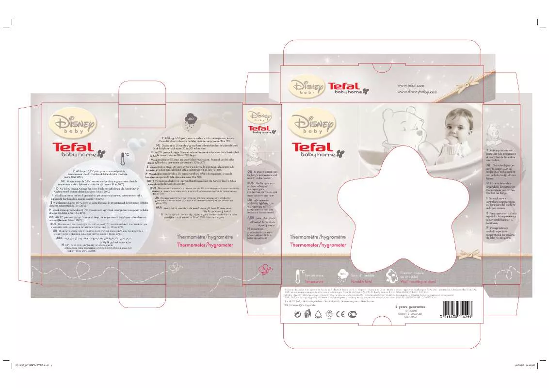Mode d'emploi TEFAL BABY HOME THERMOMETER