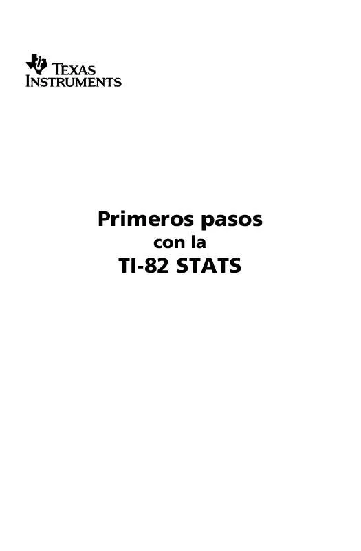 Mode d'emploi TEXAS INSTRUMENTS TI-82 STATS