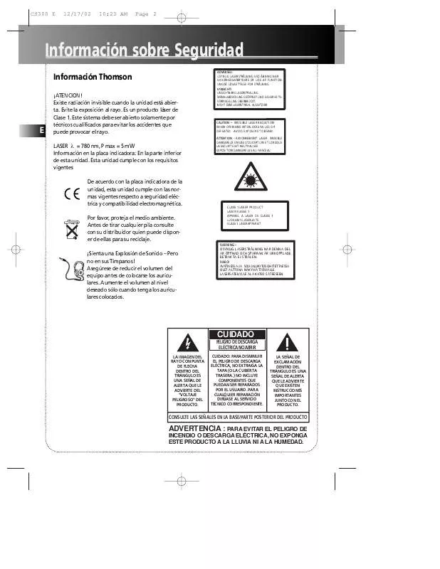 Mode d'emploi THOMSON CS300