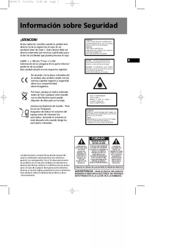 Mode d'emploi THOMSON CS580