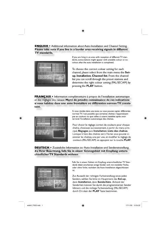 Mode d'emploi THOMSON DTH 8543