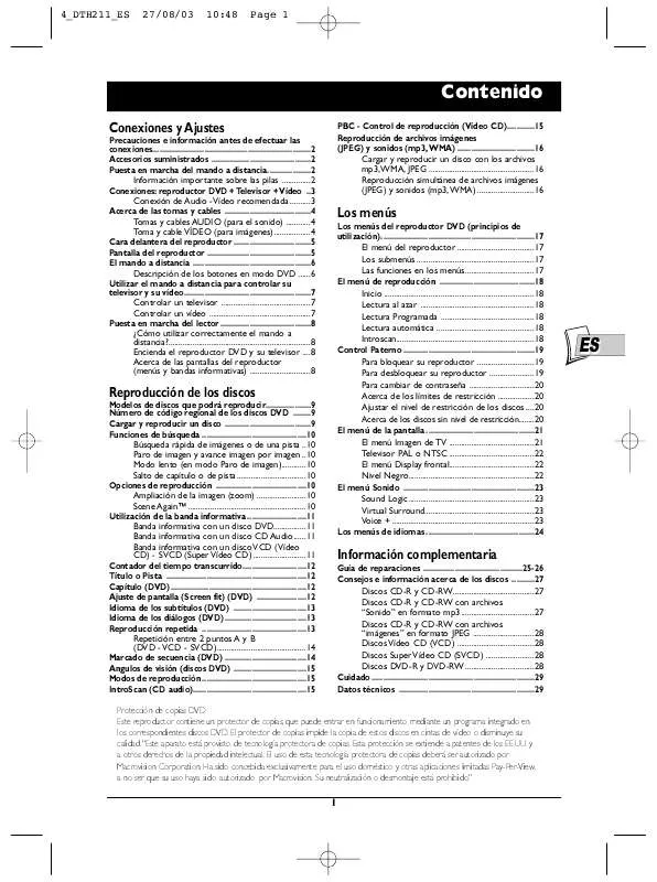 Mode d'emploi THOMSON DTH211