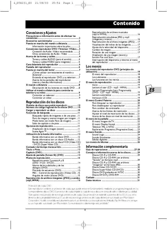 Mode d'emploi THOMSON DTH231