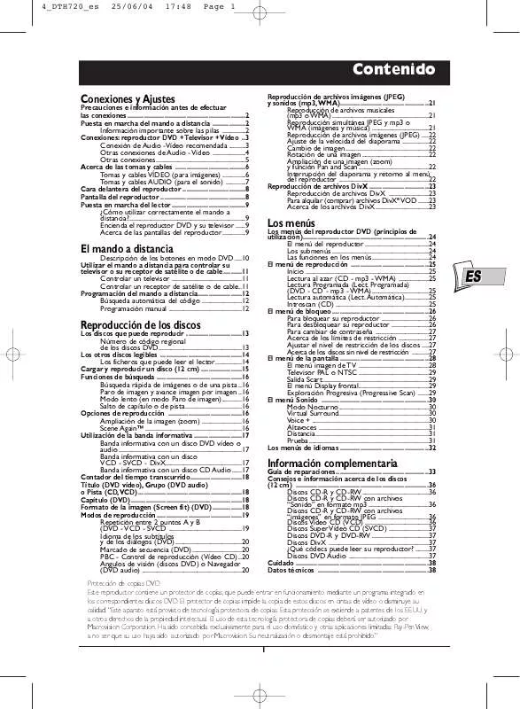 Mode d'emploi THOMSON DTH720