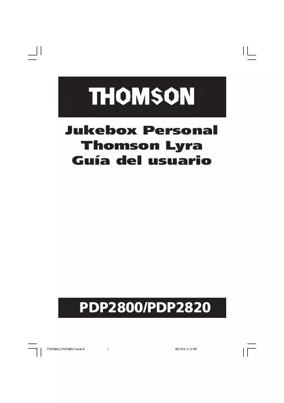 Mode d'emploi THOMSON PDP2820