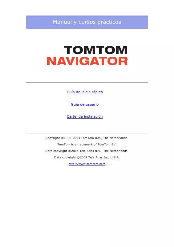 Mode d'emploi TOMTOM NAVIGATOR PARA PALM