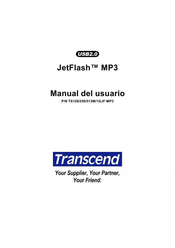 Mode d'emploi TRANSCEND TS1GJF-MP3