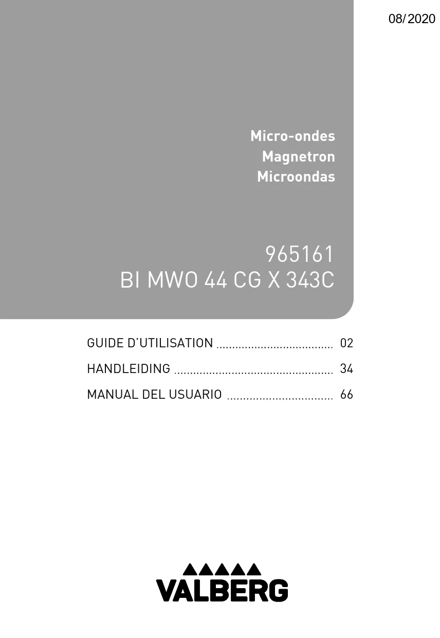 Mode d'emploi VALBERG BI MWO 44 G X343C