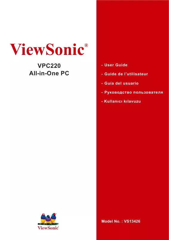 Mode d'emploi VIEWSONIC VPC220
