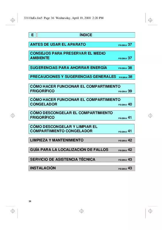 Mode d'emploi WHIRLPOOL 1 FFD-400