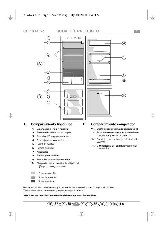 Mode d'emploi WHIRLPOOL 1CI-340/1