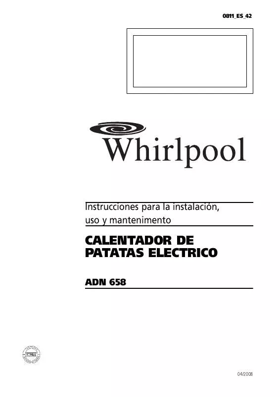 Mode d'emploi WHIRLPOOL ADN 604