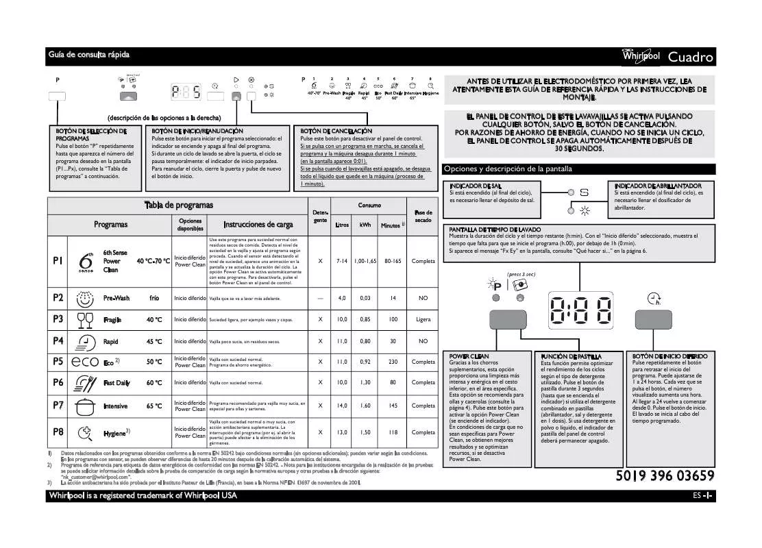 Mode d'emploi WHIRLPOOL ADP 8773 A PC 6S IX