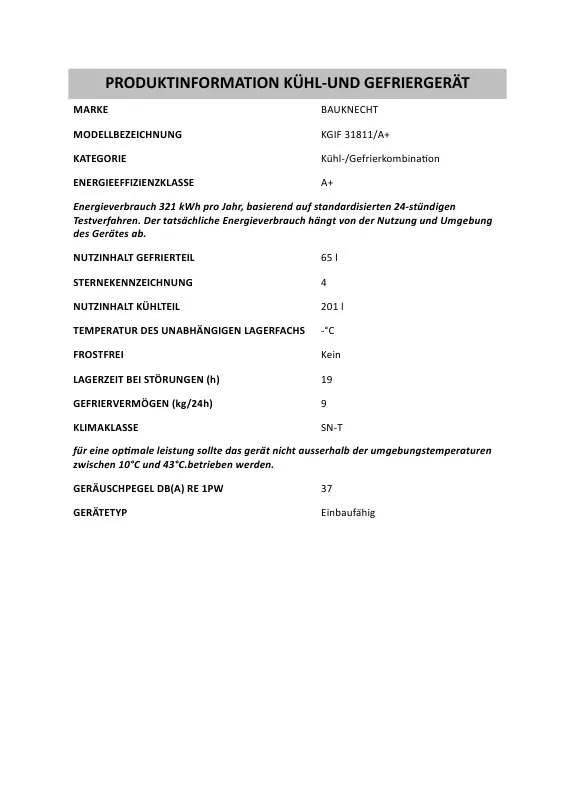 Mode d'emploi WHIRLPOOL AFB6651