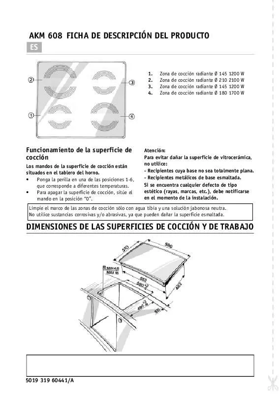 Mode d'emploi WHIRLPOOL AKM 608/01 AV