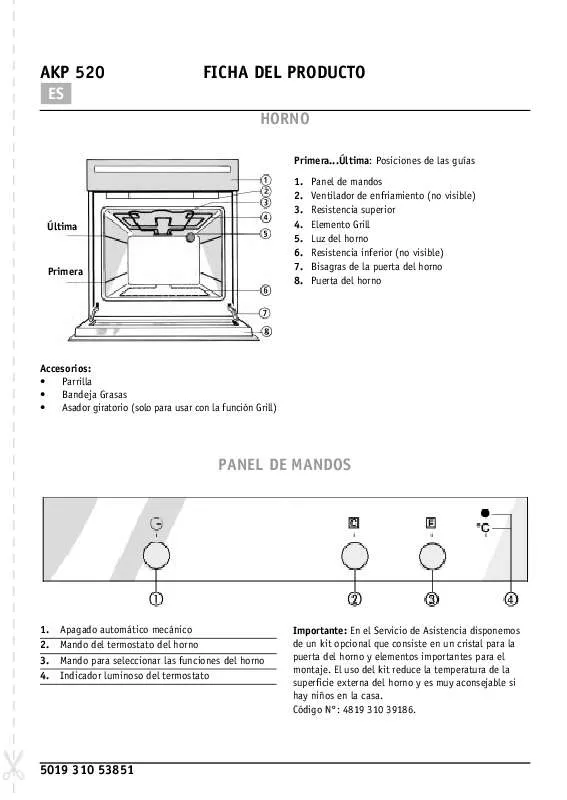 Mode d'emploi WHIRLPOOL AKP 520 IX