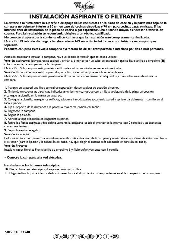 Mode d'emploi WHIRLPOOL AKR 672 NB