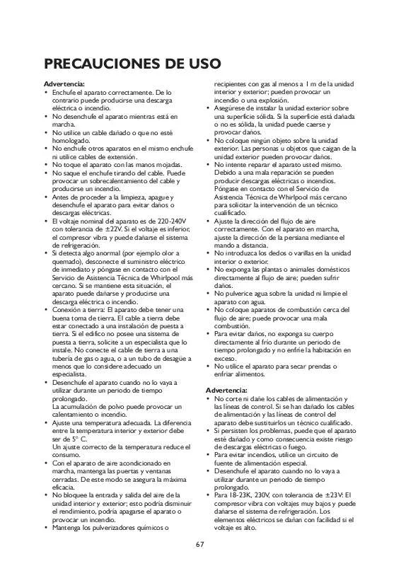 Mode d'emploi WHIRLPOOL AMD 065